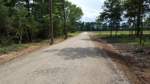 Graded gravel road